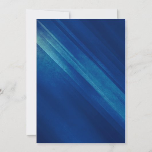 Modern Blue Grunge Bar Mitzvah Invitaties Kaart (Achterkant)