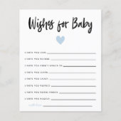 Modern Blue Heart Shower wenst Baby (Voorkant)