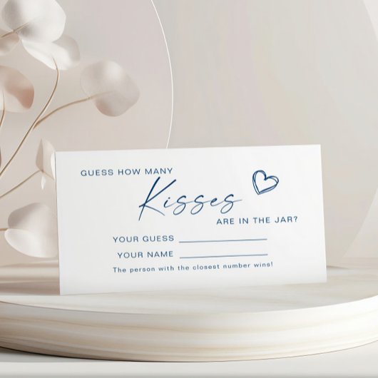 Modern Blue Hoeveel Kussen Douche Game Card Plaatskaartje