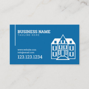 Modern Blue House Building Company Visitekaartje