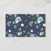 Modern Blue Hydrangea Baby shower QR Code Registry Informatiekaartje (Achterkant)