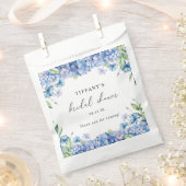 Modern Blue Hydrangea Floral Vrijgezellenfeest Bedankzakje (Geknipt)