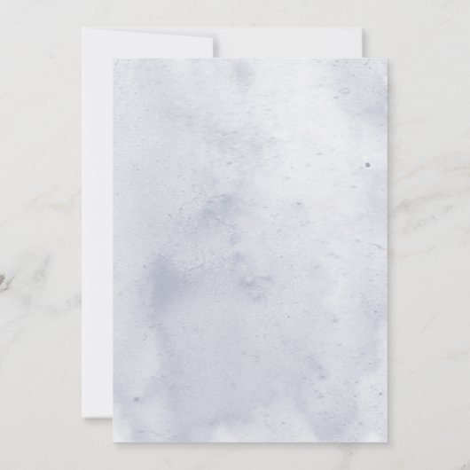 Modern Blue Iris Flowers op blauw Vrijgezellenfees Kaart (Achterkant)