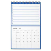 Modern Blue Monogram Name To Do Lists Kalender (Feb 2026)