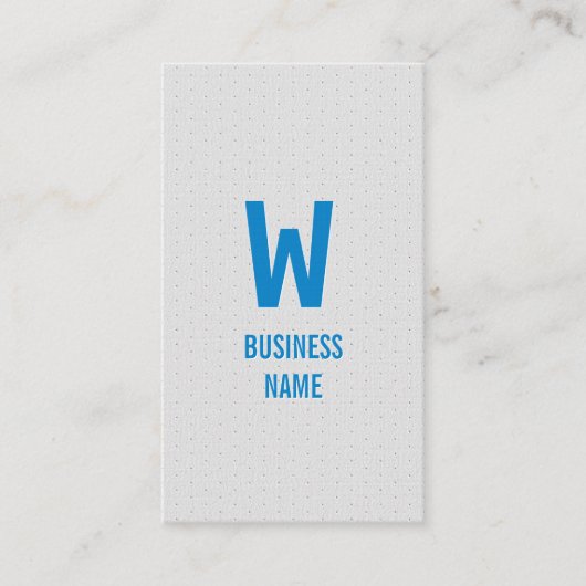 Modern Blue Monogram Programmer Visitekaartje (Voorkant)