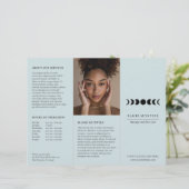 Modern Blue Moon Phases Elegante drievoudige broch (Staand voorkant)