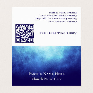 Modern Blue Nebula Custom QR Code Professional Visitekaartjes