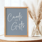 Modern Blue Oh Baby Eenvoudige Kaarten en geschenk Poster