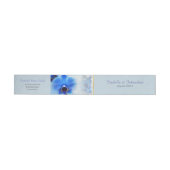 Modern Blue Orchid Floral Gold Trim Adreslabel Wikkel (Individueel)