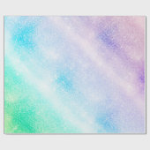 Modern Blue Paars Glitter Ombre Glam Design Cadeaupapier (Vlak)