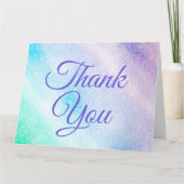 Modern Blue Paars Glitter Ombre Glam Design Kaart (Voorkant)