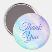 Modern Blue Paars Glitter Ombre Glam Design Magneet (Voorkant / Achterkant)