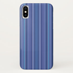 Modern Blue Paars Stripe iPhone X Hoesje