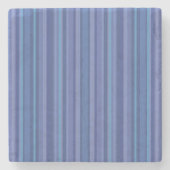 Modern Blue Paars Stripe Stenen Onderzetter (Voorkant)