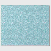 Modern Blue Paisley Pattern Cadeaupapier (Vlak)