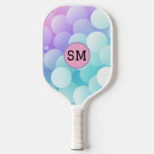 Modern Blue Pastel Abstract Personalized Mom Gift  Pickleball Paddle (Voorkant)