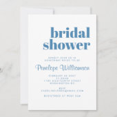 Modern Blue Pattern Retro Typography Vrijgezellenf Kaart (Voorkant)