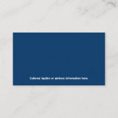 Modern Blue Photo Real Estate Visitekaartje (Achterkant)