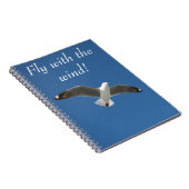 Modern Blue Photo Seagull Notitieboek (Rechterzijde)