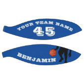 Modern Blue Player Team Name Number Basketball Basketbal (Panelen)
