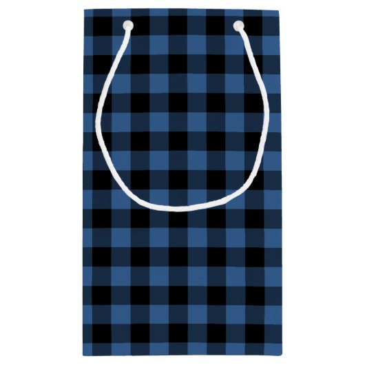 Modern Blue Pset Pattern Klein Cadeauzakje (Achterkant)