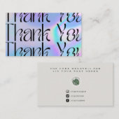 Modern Blue Psychedelic Pop Media Insert Visitekaartje (Voorkant / Achterkant)