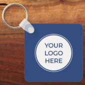 Modern Blue QR Code Logo Sleutelhanger (Voorkant)