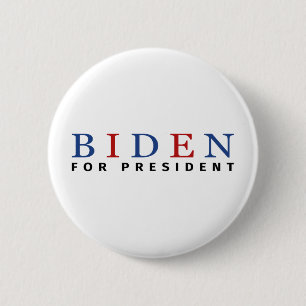 Modern Blue Red Joe Biden voor President Ronde Button 5,7 Cm