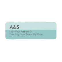 Modern Blue Return-adreslabels