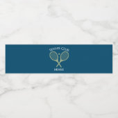 Modern Blue Sage Elegant Classic Tennis Waterfles Etiket (Enkel label)