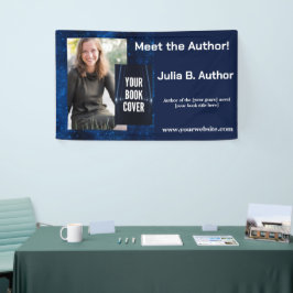 Modern Blue Sci Fi Auteur Boek Signing Spandoek