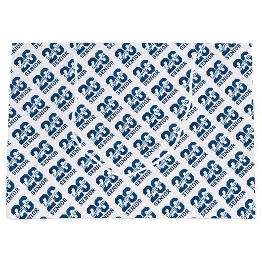 Modern Blue SENIOR Graduation Groot Cadeauzakje (Voorkant)