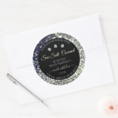 Modern Blue Silver Glitter Product Labels Diamonds (Envelop)