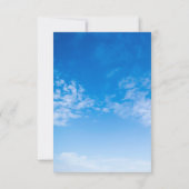 Modern Blue Sky Photo Memorial begrafenisdood Aankondiging (Achterkant)