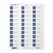 Modern Blue Snowflake Holiday Return Address Label (Full Sheet)