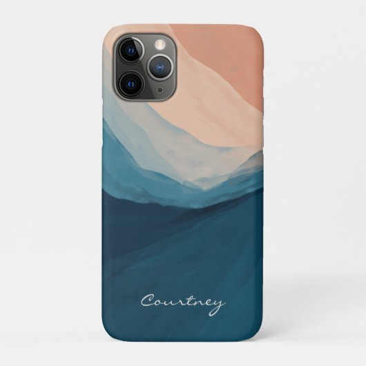 Modern Blue Specialized Add Jouw naam Case-Mate iPhone Case (Achterkant)
