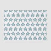 Modern Blue Star Sketch Pattern Tissuepapier (Voorkant)