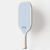 Modern Blue Stripes Custom Name Pickleball Paddle (Links)