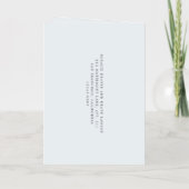 Modern Blue Stripes Wedding Foil Invitation (Verso)