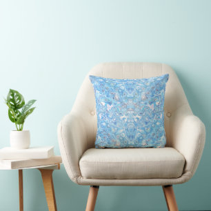 Modern Blue Swirl Abstract patroon Kussen