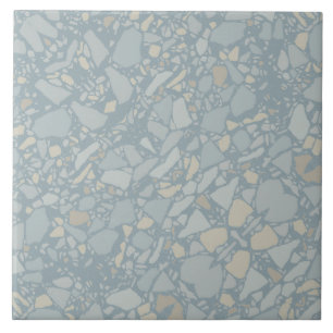 Modern Blue Terrazzo Effect Tegel Tegeltje