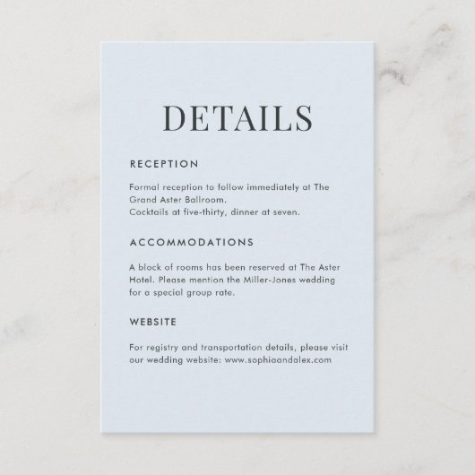 Modern Blue Terrazzo & Emerald Informatiekaartje (Voorkant)