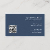 Modern Blue Texture Professional Identity Business Visitekaartje (Achterkant)