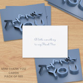 Modern Blue Thank You Cards Pack van 100 Visitekaartje