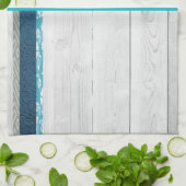 Modern Blue Theedoek (Gevouwen)