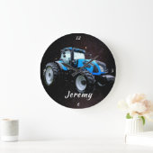 Modern Blue Tractor- Grote Klok (Huis)