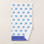 Modern Blue Tree Initiaal Name Bad Handdoek (Handdoek)