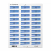 Modern Blue Two Tone Etiket (Full Sheet)