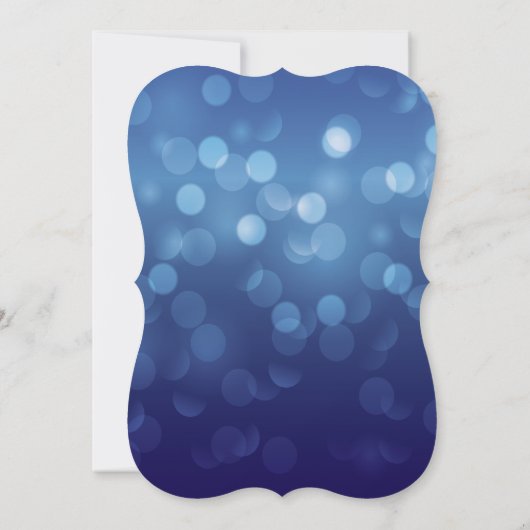 Modern Blue Typography Bokeh Graduation Party Kaart (Achterkant)