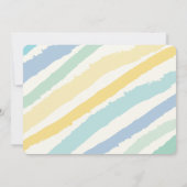 Modern Blue Typography Kleurrijke Jongen Baby show Kaart (Achterkant)